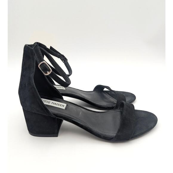 Steve Madden Irenee Heel Sandals Women's Ankle Strap Black Size US9.5M EU40 - Picture 3 of 10
